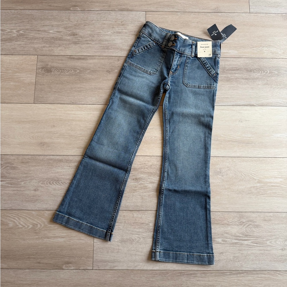 abercrombie kids boot jean low rise girls size 7/8 jeans